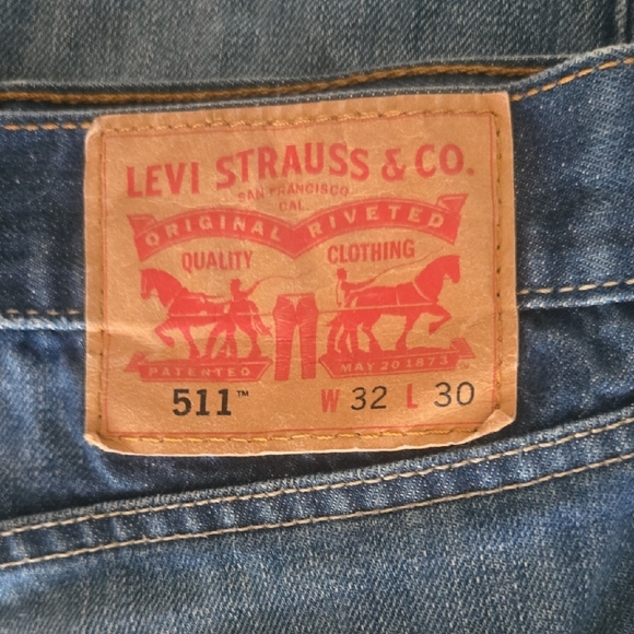 Levi's 511 Blue Denim Jeans - Picture 2 of 5